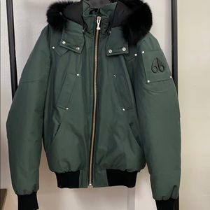 Green moose knuckles jacket